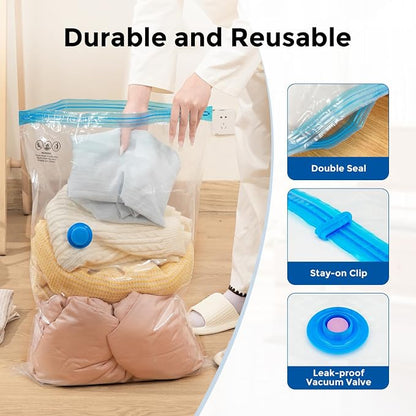 ETENWOLF 20 Pack Vacuum Storage Bags, Vacuum Seal Bags - Image 4