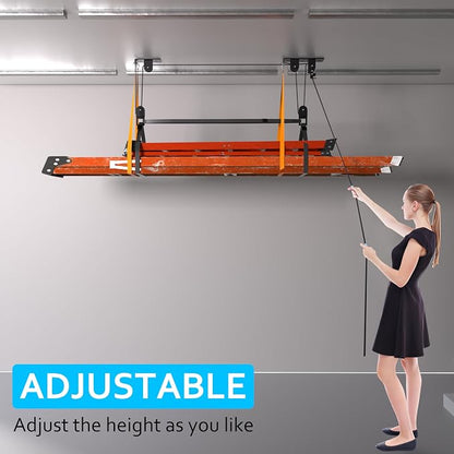 Ceiling Ladder Hoist, Heavy Duty Pulley System - Image 3