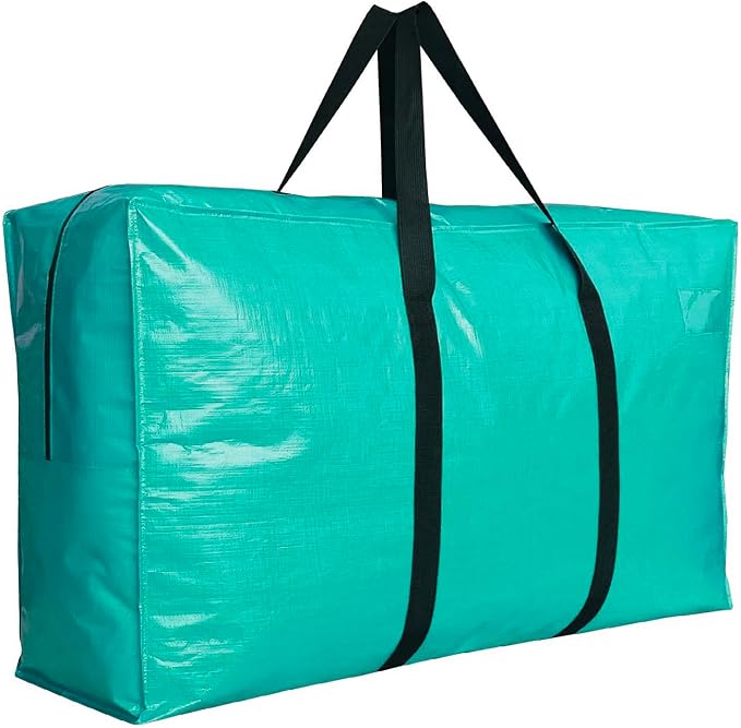 155 Gallon Extra Large Storage Bags, Jumbo Storage Bags, Foldable Big Turquoise by HaoHakka