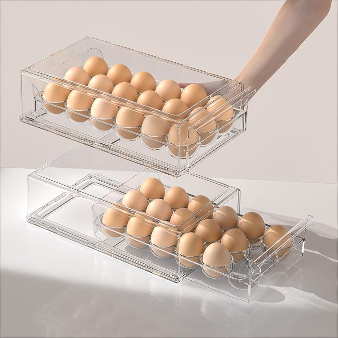 Egg Storage for Refrigerator, Stackable 18 Egg Holder for Fridge, BPA Free - Image 5