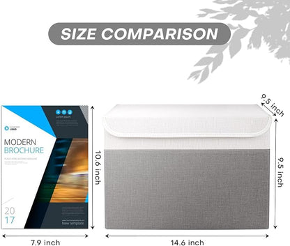 Large 22 Quart Linen Fabric Foldable Storage Bin Cube Organizer Basket - Image 2