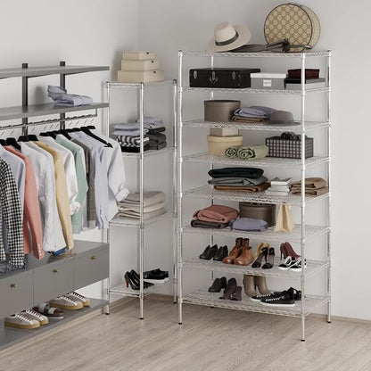 24" Deep x 42" Wide x 86" Height Wire Shelving Kit | 8-Tier | NSF Commercial - Image 5