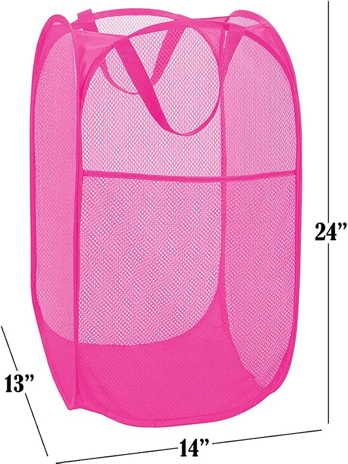 BATTOO Deluxe Strong Mesh Pop up Laundry Hamper Basket - Image 2