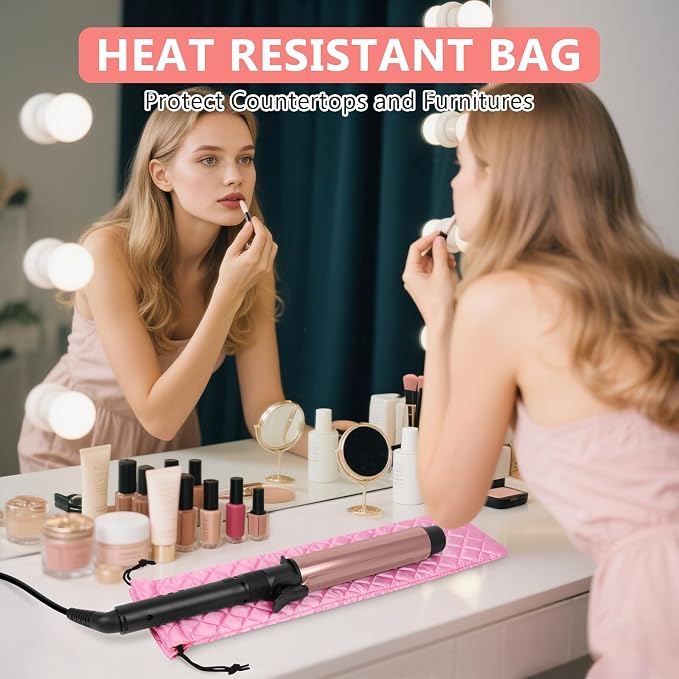 AMIJEAL Heat Resistant Hair Tools Organizer Bag Portable Travel Drawstring - Image 2