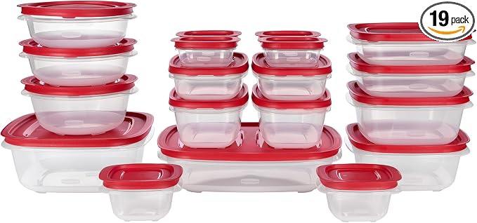 Rubbermaid EasyStore Containers, 38-Piece Set, Food Storage Containers by Rubbermaid
