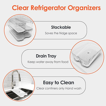 Fridge Organizers and Storage, 6 Pack Clear Freezer Organizer Bins - Image 5