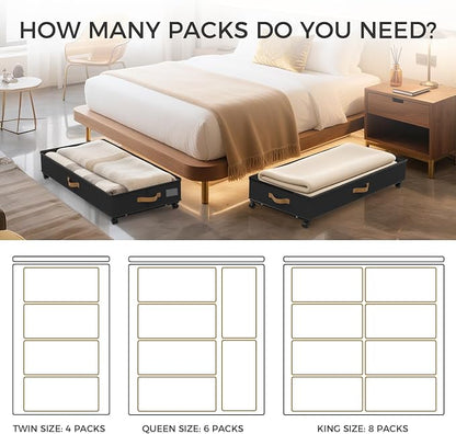 Under Bed Storage with Wheels 2-Pack, 75L XXL Under the Bed Storage Containers - Image 8