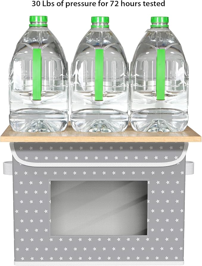 Univivi Fabric Foldable Storage Boxes Large Collapsible Stackable Storage Bins - Image 3