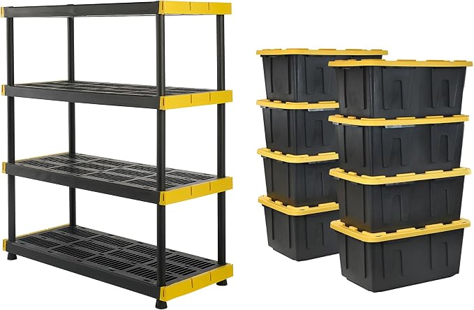 CX Black & Yellow, Shelving Unit and Heavy Duty Storage Containers, Extremely - Image 2
