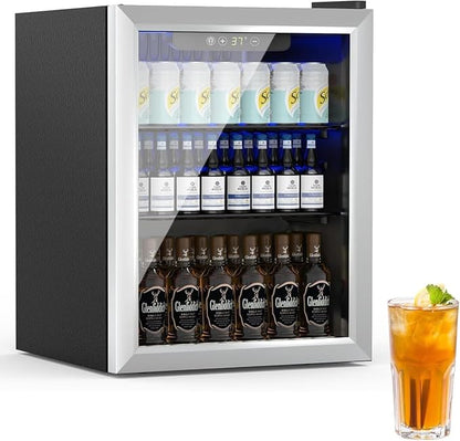 70 Can Freestanding Beverage Refrigerator, 1.7 Cu.Ft Mini Fridge by Stopsad