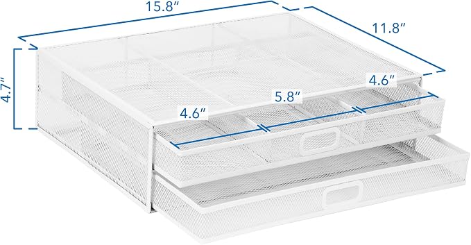 Mount-It! Mesh Computer Monitor Stand Riser Desk Organizer - Image 4