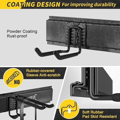 64 Inches Garage Storage, UUP Garage Organization Wall Mount Garden Tool - Image 4