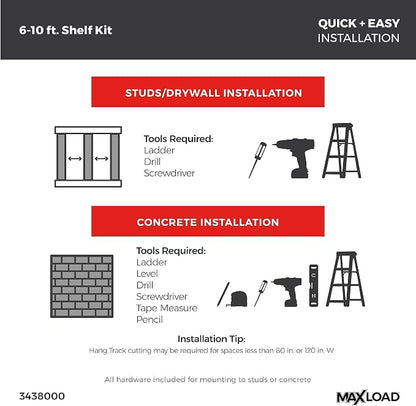 ClosetMaid MaxLoad Heavy Duty Wall Shelf Kit - Image 6