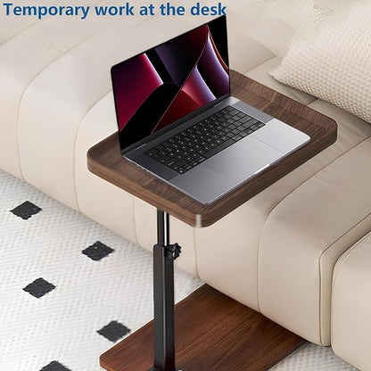 C Table End Table Adjustable Height, 360°Swivel TV Tray Table - Image 7