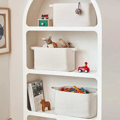 Cotton Rope Storage Basket 15"x10"x9" – Fabric Storage Bins - Image 6