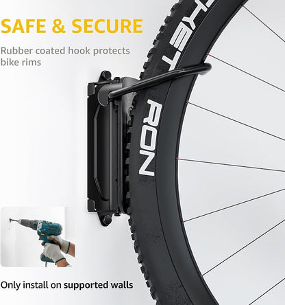 monTEK Swivel Bike Wall Mount, Bike Hangers - Image 5