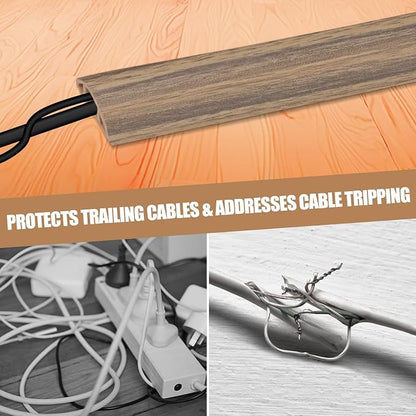 Floor Cord Cover Self Adhesive Cord Hider, 3.3FT Cable Management, Extension - Image 6