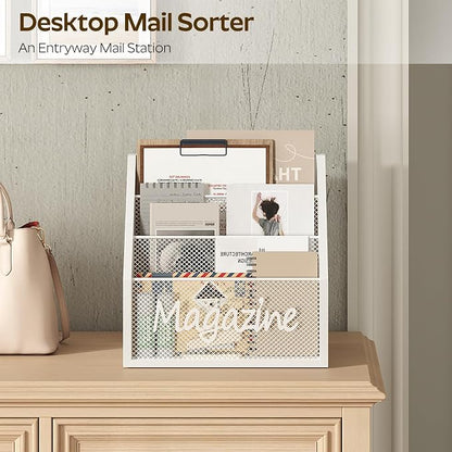 Magazine Holder, Wood Magazine Rack Floor, Mail Organizer Countertop, Magazine - Image 3