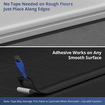 ZhiYo 5.6ft Cord Covers for Wires on Floor, Cord Hider Floor Hide Extension - Image 6