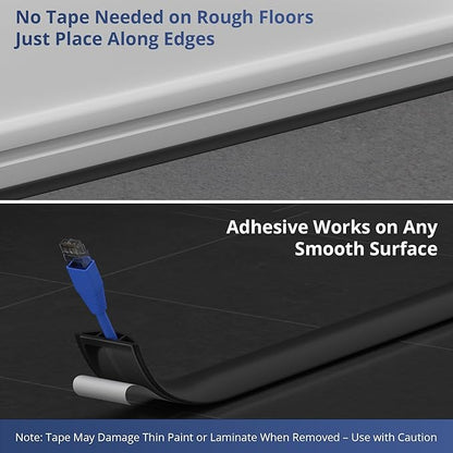 ZhiYo 5.6ft Cord Covers for Wires on Floor, Cord Hider Floor Hide Extension - Image 5