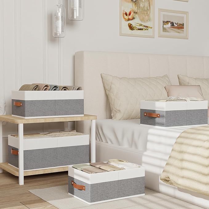Storage Boxes, 16.1 × 9.8 × 6.5 Inch Storage Baskets - Image 3