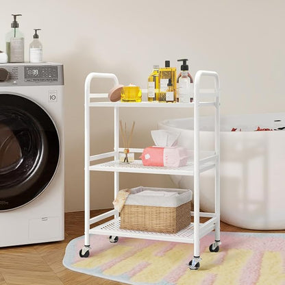 HDANI 3 Tier Rolling Cart, Heavy Duty Multifunctional Metal Frame-Supports 22 - Image 7