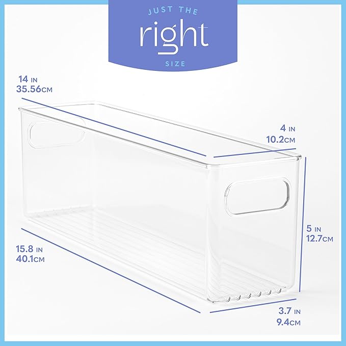 primebox Plastic Food Storage 2 Pack Clear Container Bin - Image 3