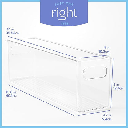 primebox Plastic Food Storage 4 Pack Clear Container Bin - Image 3