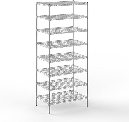 24" Deep x 36" Wide x 86" Height Wire Shelving Kit | 8-Tier | NSF Commercial by Regal+Altair