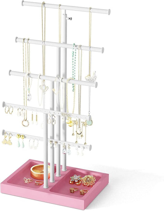 Love-KANKEI Jewelry Organizer Stand, 5 Tier Large Necklace Holder by Love-KANKEI