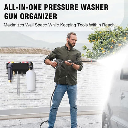 Wall Mounted Pressure Washer Gun & Foam Cannon Holder, Car Wash Accessories - Image 9