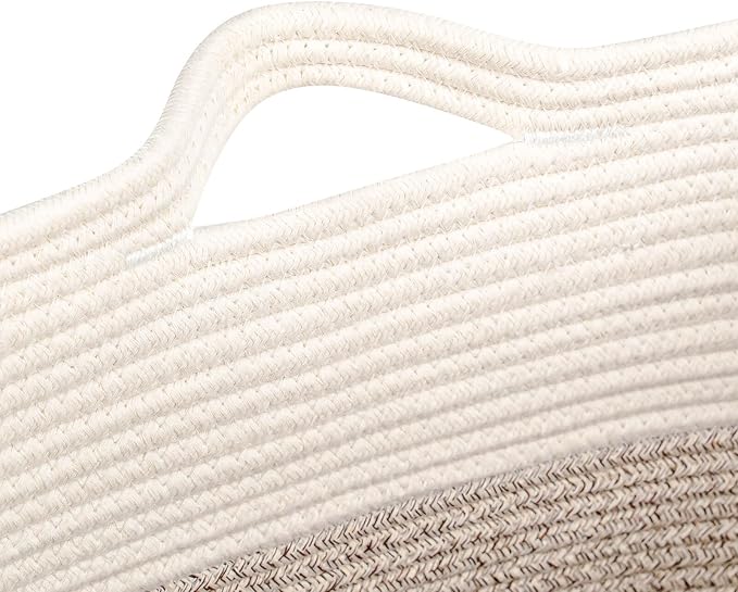 Tall Storage Baskets for Clothes Fabric Cotton Rope Storage Basket bin - Image 9