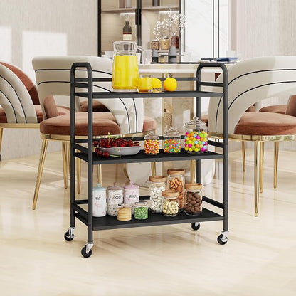 HDANI 3 Tier Metal Utility Multipurpose Rolling Cart, Large Capacity Heavy Duty - Image 3