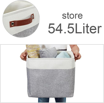 DECOMOMO Storage Baskets | Large Storage Bins 54.5L Fabric Baskets - Image 5