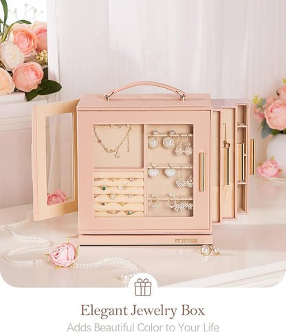 Homde Christmas Gifts Jewelry Box 360° Rotating, Necklace Earring Organizer - Image 8