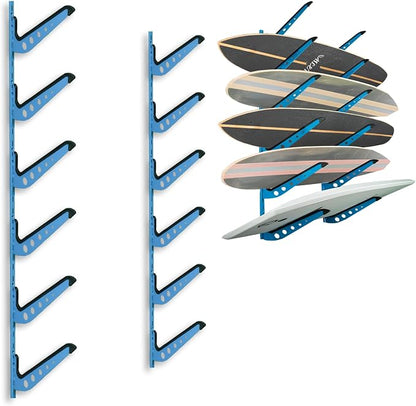 Snowboard Wall Mount, Adjustable 5/6 Board Surfboard Rack, Surfboard Wall by ShouRong