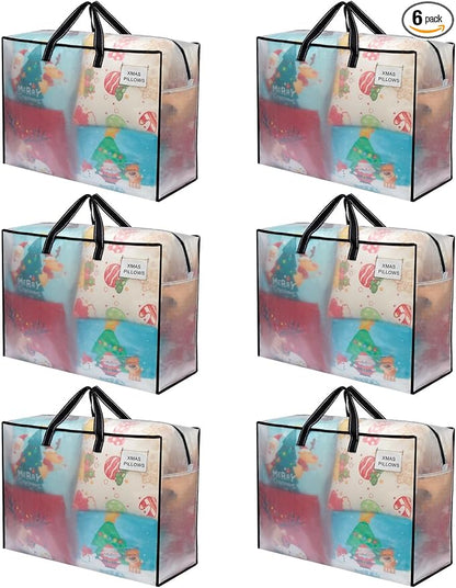 VENO 6 Pack Heavy Duty Moving Bags, Storage Bags, Packing Supplies, Top Zipper by Veno