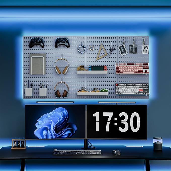 Pegboard Combination Kit, 25.2" x 50.4" Wall Mounted Storage Set - Image 2