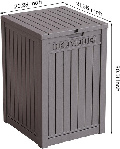 55 Gallon Resin Deck Box, Waterproof Outdoor Storage Box - Image 3