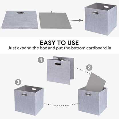 11 Inch Cube Storage Bins for Organization, Fabric Storage Cubes Closet Storage - Image 4
