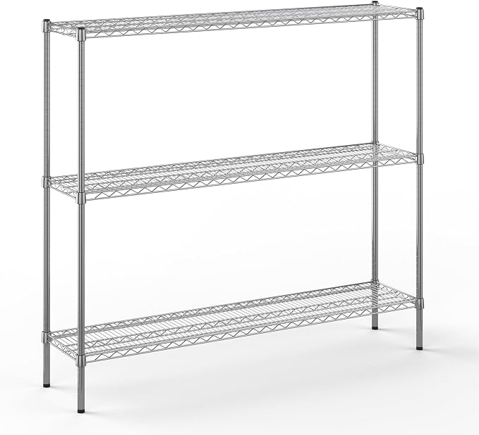 14" Deep x 60" Wide x 54" Height Wire Shelving Kit | 3-Tier | NSF Commercial by Regal+Altair