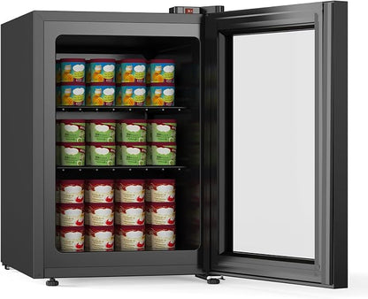 Northair Mini freezer 2.1 Cu Ft Glass Door Display, 2 Removable Shelves by Northair