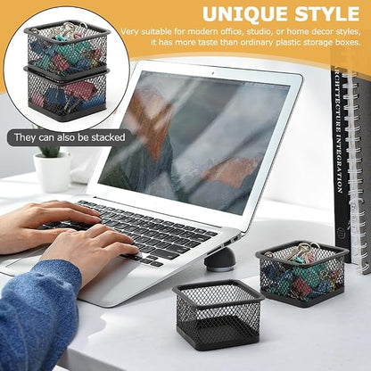 Paper Clip Holder for Desk, Paperclip Holders Mesh Paperclip Dispenser - Image 3
