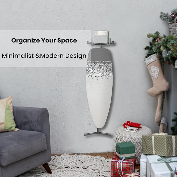 Ironing Board Hanger Wall Mount, Ironing Board Holder Organizer Wall Rack - Image 4