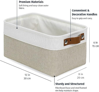 OrganiHaus Small Fabric Storage Baskets - Image 2