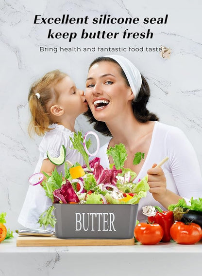 Butter Dish with Lid: Large Butter Container - Image 3
