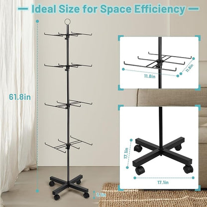 Retail Display Stand Rotating Display Stand 4 Tier Spinning Display Stand - Image 2