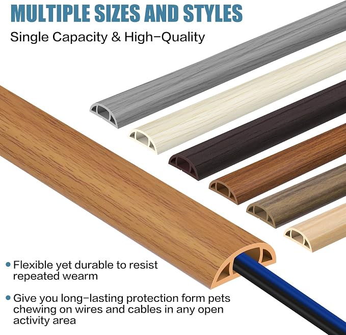 Floor Cord Covers for Wires 10FT Cable Hider Wire Cover Self Adhesive Cord - Image 6