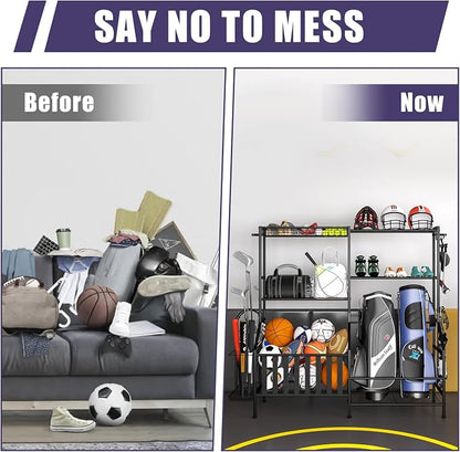 Sports Equipment Organizer, Heavy Duty Golf Bags Stand, Extra Large Ball - Image 7