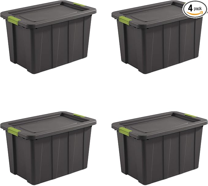 Sterilite 30 Gal Latching Tuff1 Storage Tote, Stackable Bin by Sterilite